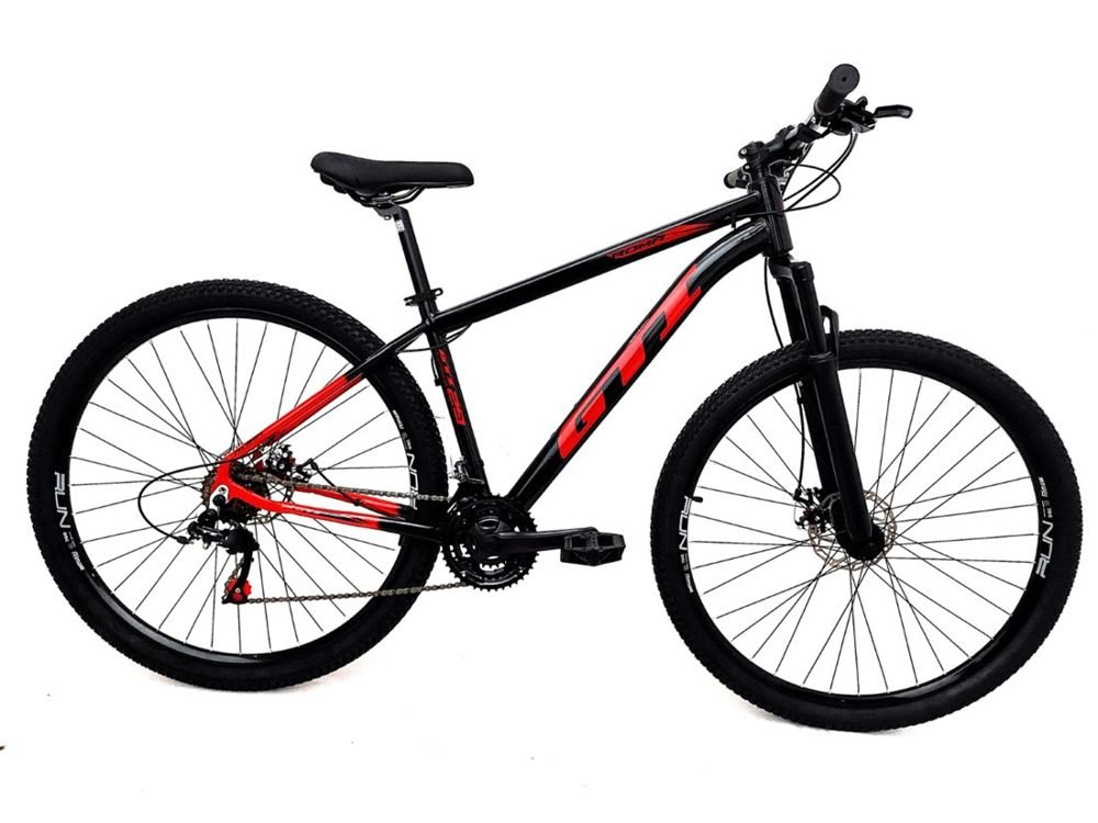 Bicicleta GTI GTI Preta e Vermelha